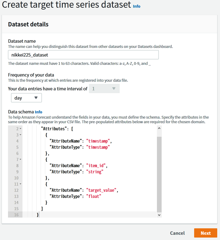 Amazon Forecast日経平均占い